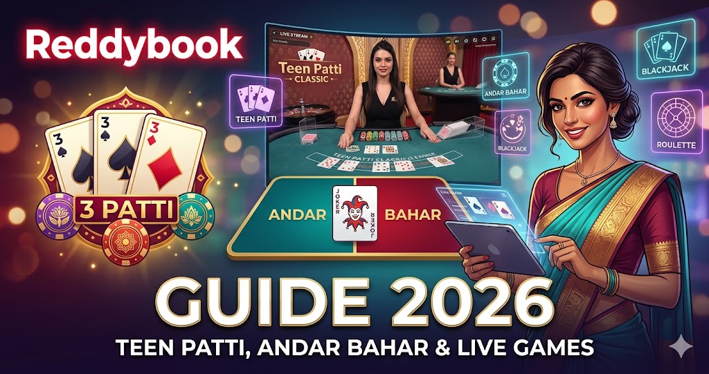 Reddybook Casino — Teen Patti, Andar Bahar & Live Games Guide 2026